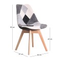 MARTIN Chair Fabric Patchwork B&W