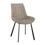 MATT Chair Black Metal/Suede Beige Fabric