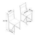 Καρέκλα τραπεζαρίας Maysa Megapap χρώμα μαύρο - pine oak 40,2x42,5x84,7εκ.