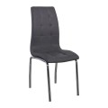 MELVA Chair Chrome, PU Grey