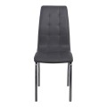 MELVA Chair Chrome, PU Grey