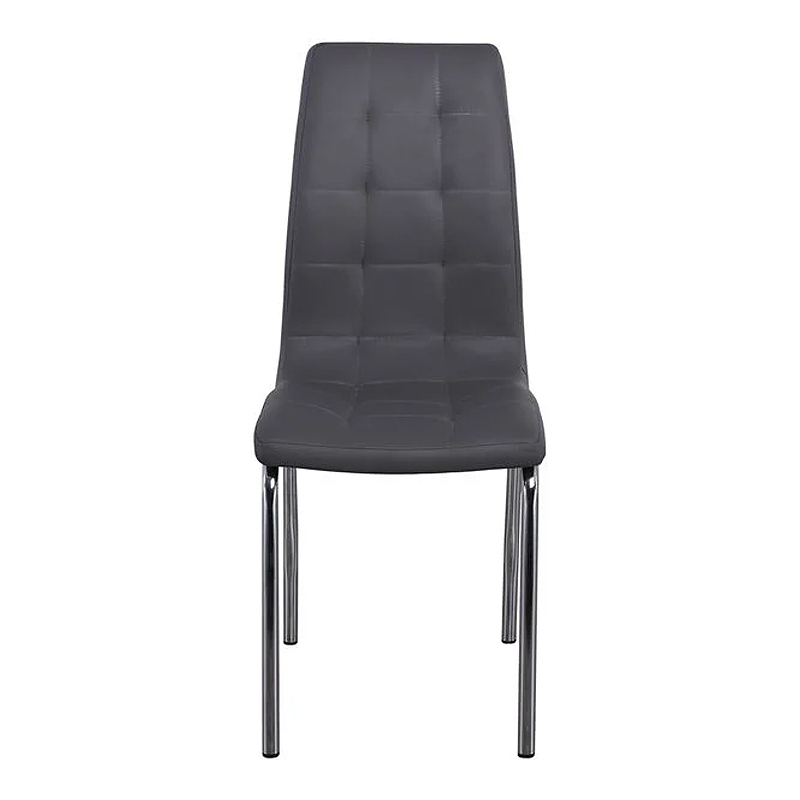 MELVA Chair Chrome, PU Grey