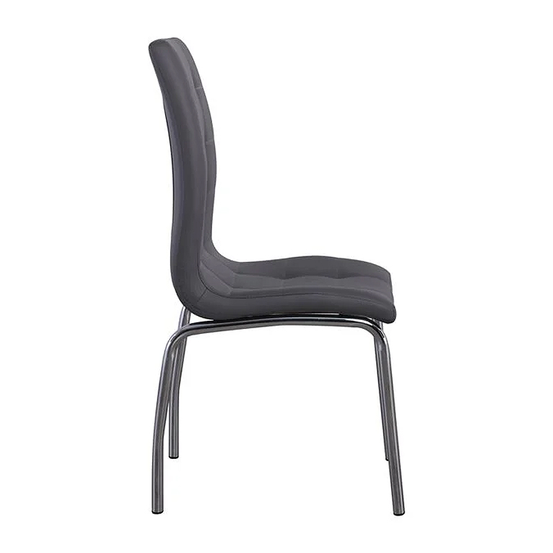 MELVA Chair Chrome, PU Grey