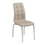 MELVA Chair Chrome, PU Cappuccino