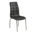 MELVA Chair Chrome, PU Black