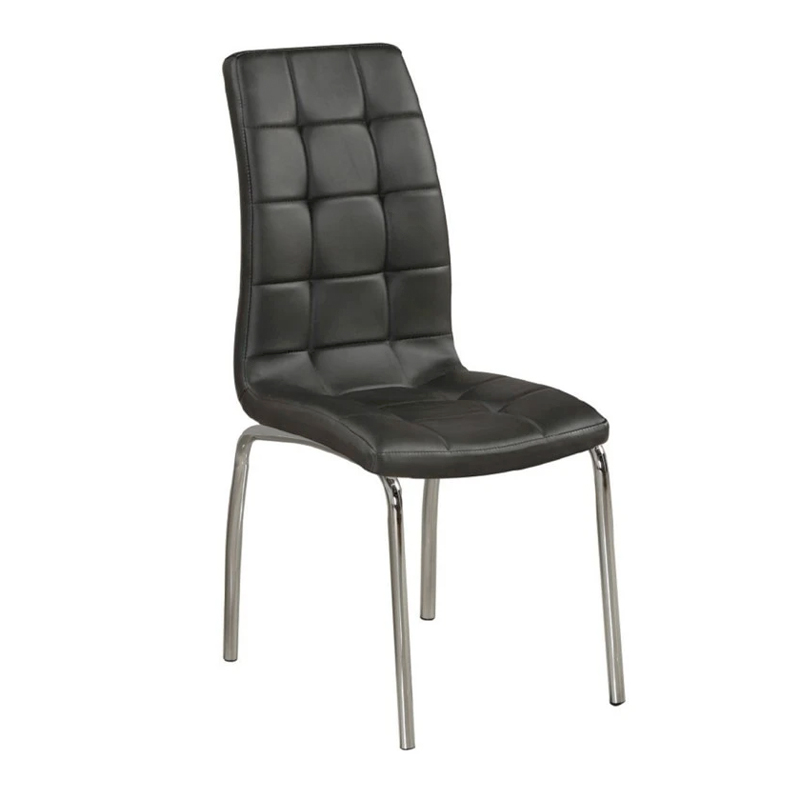 MELVA Chair Chrome, PU Black
