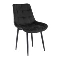 MYRIAM-R Chair Metal Black/Fabric Velure Black