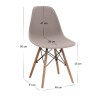 Nova Megapap PP dining chair in cappuccino color 46x51x80cm.