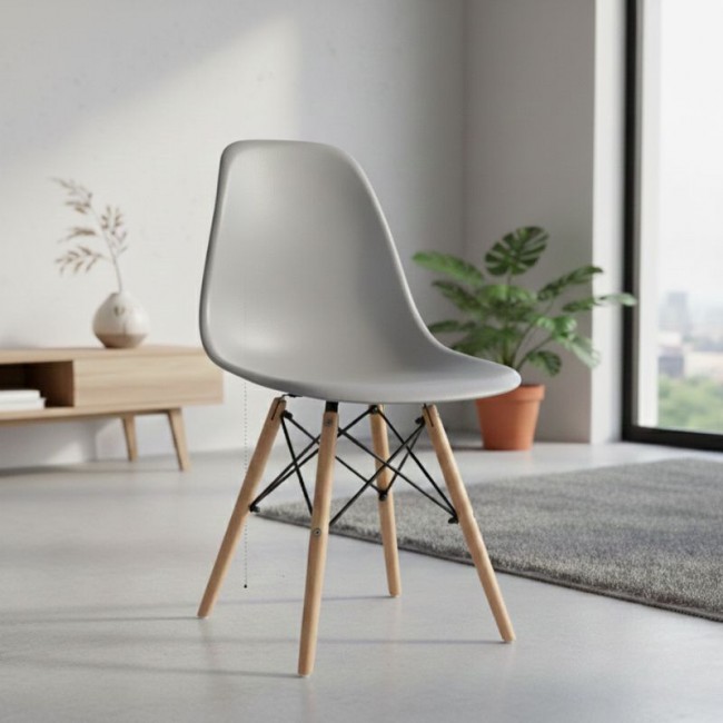 Nova Megapap PP dining chair in grey color 46x51x80cm.