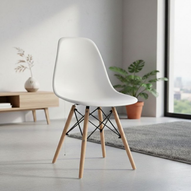Nova Megapap PP dining chair in white color 46x51x80cm.