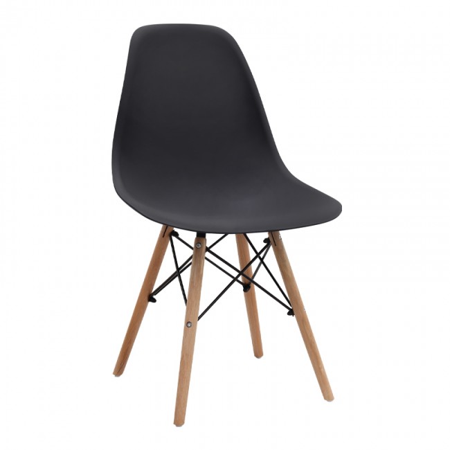 Nova Megapap PP dining chair in black color 46x51x80cm.