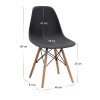 Nova Megapap PP dining chair in black color 46x51x80cm.