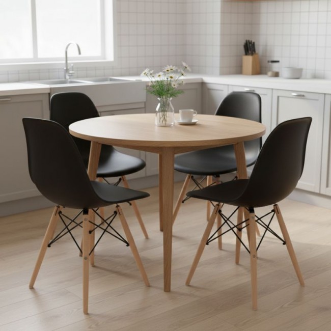 Nova Megapap PP dining chair in black color 46x51x80cm.