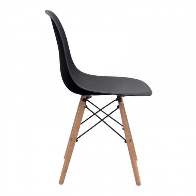 Nova Megapap PP dining chair in black color 46x51x80cm.