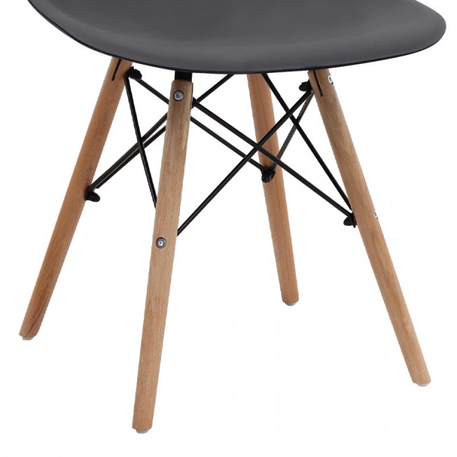 Nova Megapap PP dining chair in black color 46x51x80cm.