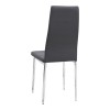 Rosa Megapap PU Leather dining chair in grey color with chrome metal leg 41x48x98cm.