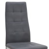 Rosa Megapap PU Leather dining chair in grey color with chrome metal leg 41x48x98cm.