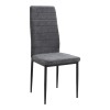 Rosa Megapap fabric dining chair in grey color with black metal leg 41x51x96cm.