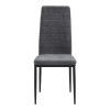 Rosa Megapap fabric dining chair in grey color with black metal leg 41x51x96cm.