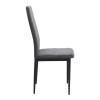 Rosa Megapap fabric dining chair in grey color with black metal leg 41x51x96cm.