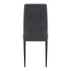 Rosa Megapap fabric dining chair in grey color with black metal leg 41x51x96cm.