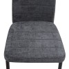 Rosa Megapap fabric dining chair in grey color with black metal leg 41x51x96cm.