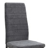 Rosa Megapap fabric dining chair in grey color with black metal leg 41x51x96cm.