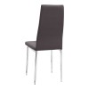 Rosa Megapap PU Leather dining chair in brown color with chrome metal leg 41x48x98cm.