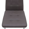 Rosa Megapap PU Leather dining chair in brown color with chrome metal leg 41x48x98cm.