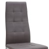 Rosa Megapap PU Leather dining chair in brown color with chrome metal leg 41x48x98cm.