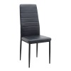 Rosa Megapap PU Leather dining chair in black color with black metal leg 40x52x96cm.