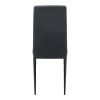 Rosa Megapap PU Leather dining chair in black color with black metal leg 40x52x96cm.