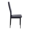 Rosa Megapap PU Leather dining chair in black color with black metal leg 40x52x96cm.