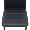 Rosa Megapap PU Leather dining chair in black color with black metal leg 40x52x96cm.