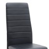 Rosa Megapap PU Leather dining chair in black color with black metal leg 40x52x96cm.