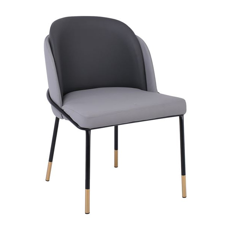 SELECT Chair Metal Black Paint, Pu Light/Dark Grey