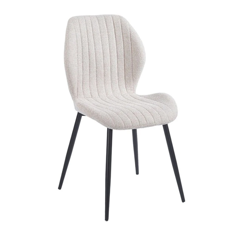 TANGO Chair Metal Black/Fabric Beige