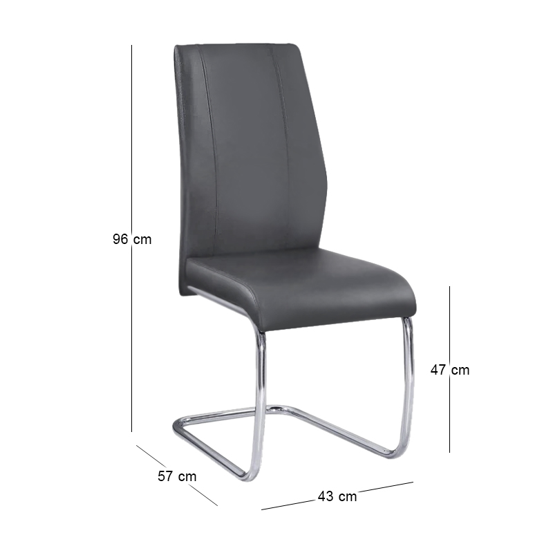 TULIP Chair Pu Black