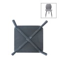 Valena Megapap fabric dining chair in elephant grey color with black metal legs 48x58x87cm.