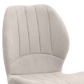 Valena Megapap fabric dining chair in cream color with black metal legs 48x58x87cm.