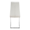 Vela Megapap PU Leather dining chair in white color with chrome base 41x61x107cm.