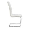 Vela Megapap PU Leather dining chair in white color with chrome base 41x61x107cm.