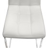 Vela Megapap PU Leather dining chair in white color with chrome base 41x61x107cm.