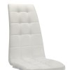 Vela Megapap PU Leather dining chair in white color with chrome base 41x61x107cm.