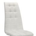 Vela Megapap PU Leather dining chair in white color with chrome base 41x61x107cm.