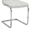 Vela Megapap PU Leather dining chair in white color with chrome base 41x61x107cm.