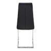 Vela Megapap PU Leather dining chair in black color with chrome base 41x61x107cm.