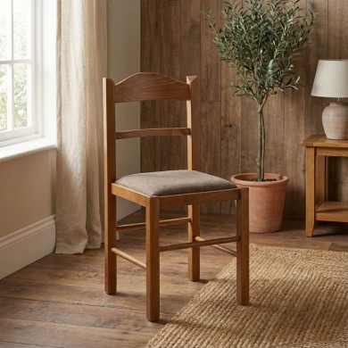 Virginia Megapap dining chair in solid beech wood walnut color 42,5x42,5x88cm.