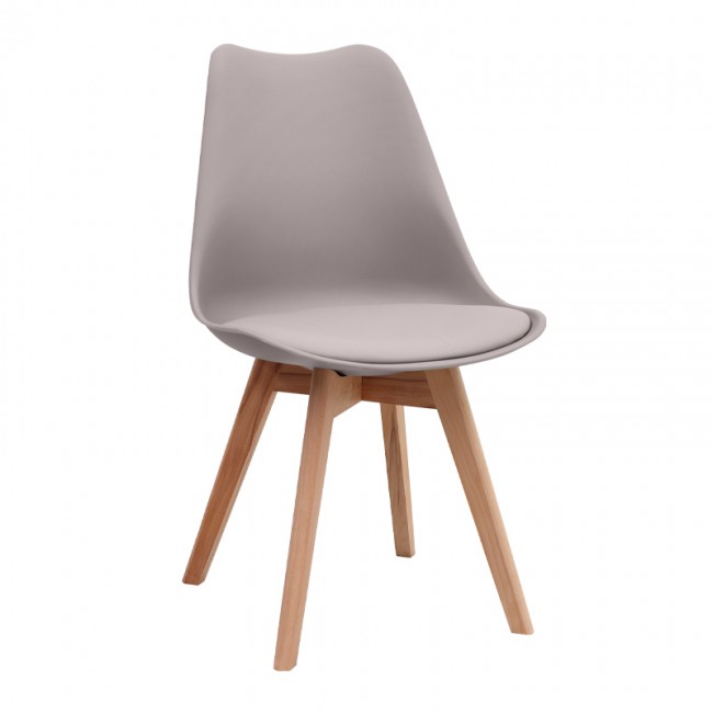 Viva Megapap PP - PU dining chair in cappuccino color 48.5x54x80cm.