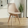 Viva Megapap PP - PU dining chair in cappuccino color 48.5x54x80cm.